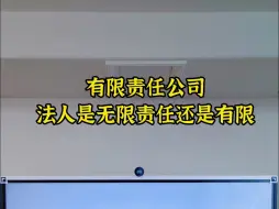 下载视频: 有限责任公司，法人到底是无限还是有限责任