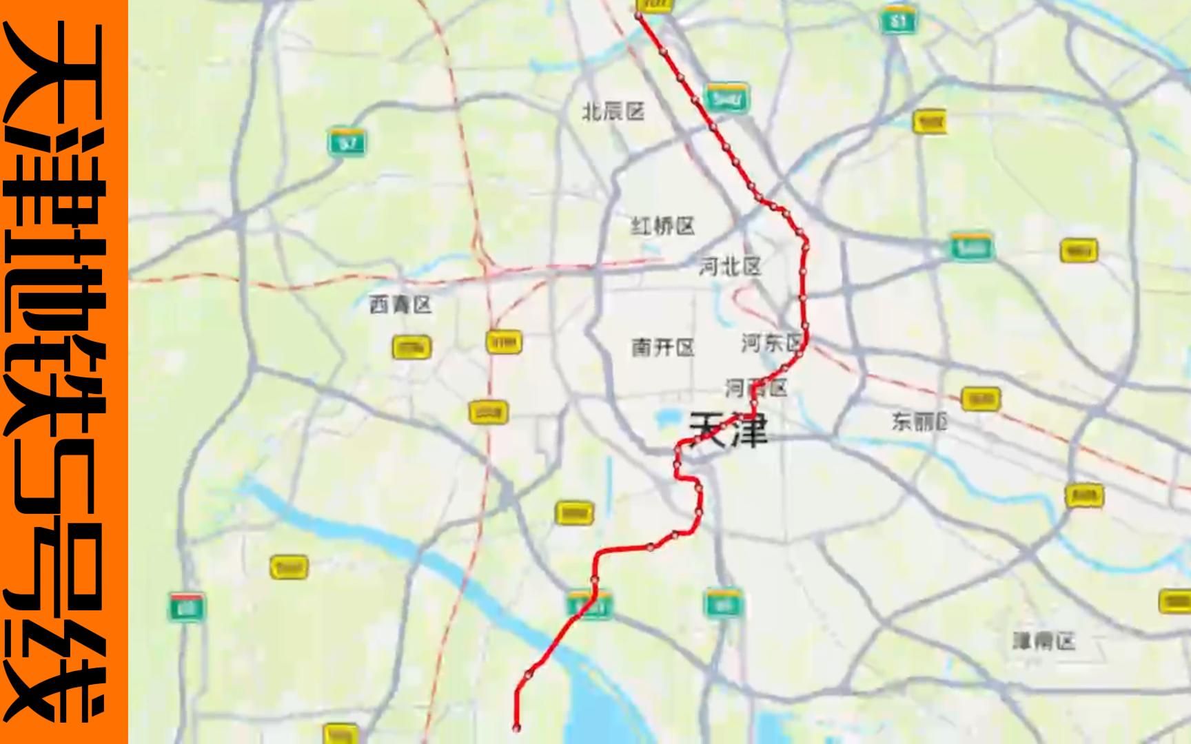 天津市五号线线路图图片