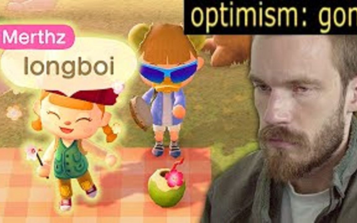 [图]【瑞典男主播pewdiepie网恋生肉】My Wife Cheats on me in Animal Crossing (f in the chat)