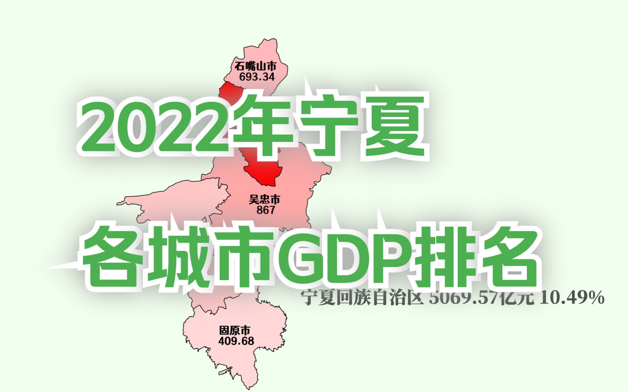 增速起飞!2022年宁夏各城市GDP排名哔哩哔哩bilibili