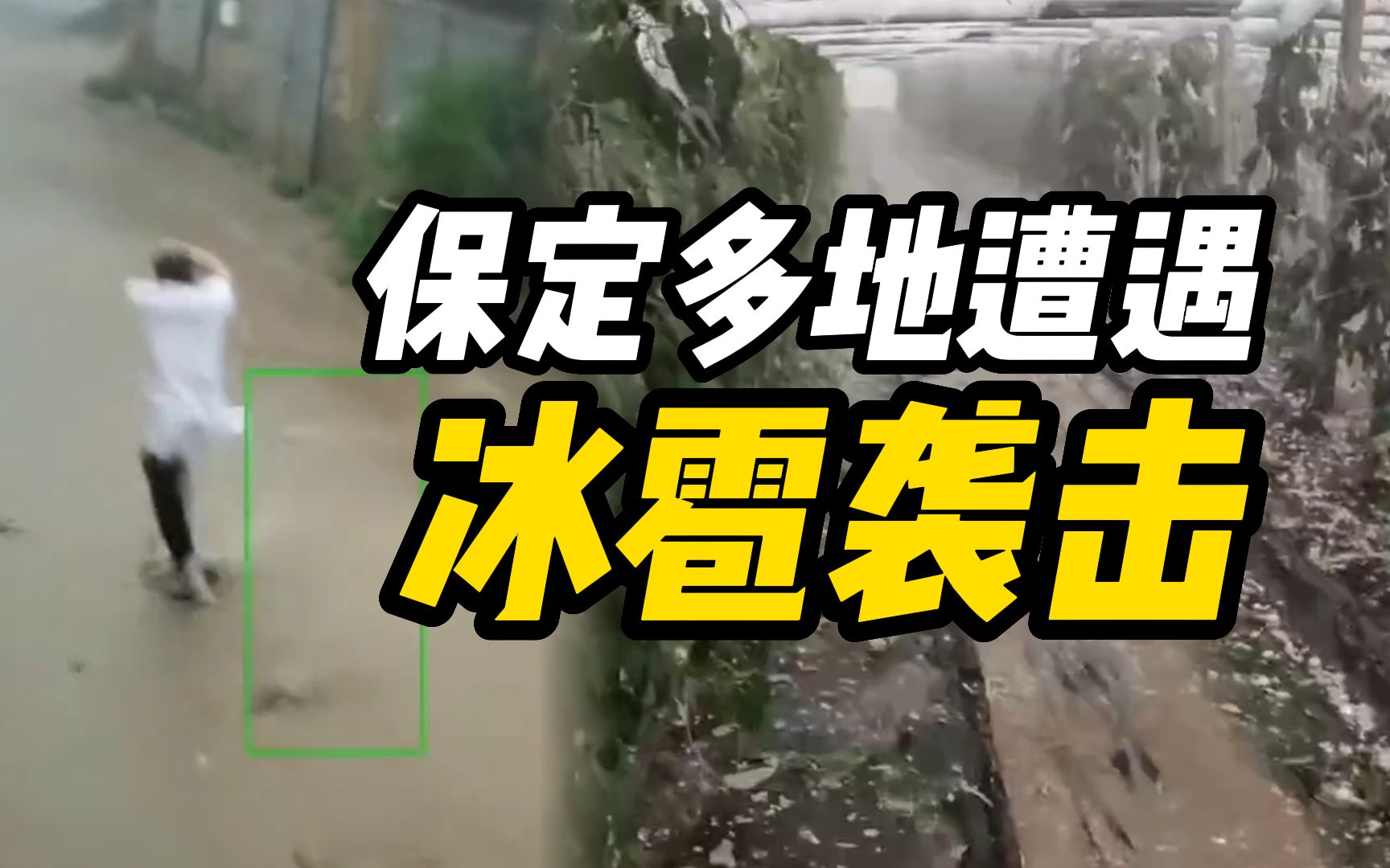 保定多地遭遇冰雹袭击,监控记录变天过程,村民:农作物受损好在有保险哔哩哔哩bilibili