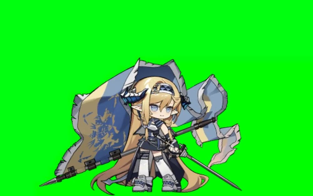 琴柳 绿幕素材_哔哩哔哩bilibili_明日方舟