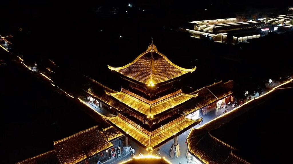 夜晚的阆中