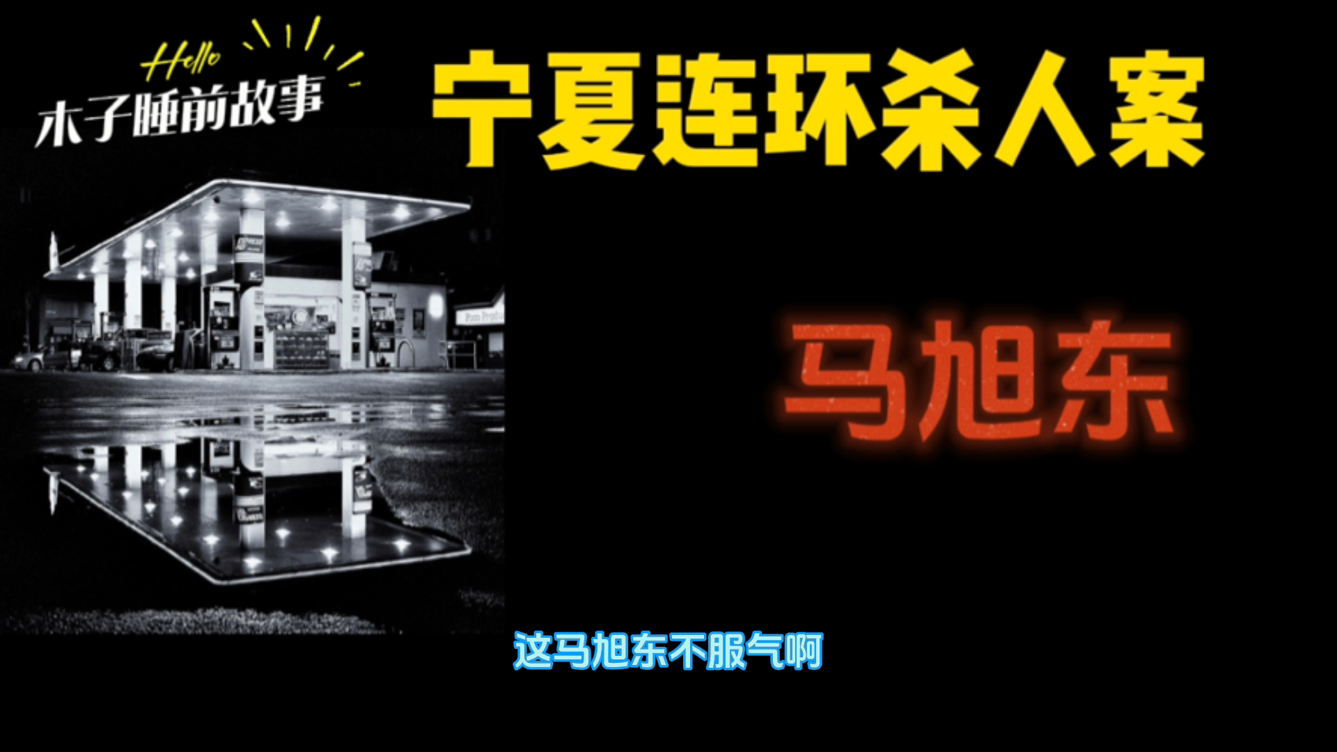宁夏连环杀人案,马旭东【木子睡前故事】