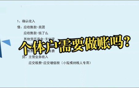 2、个体户主要经营业务解读及处理哔哩哔哩bilibili