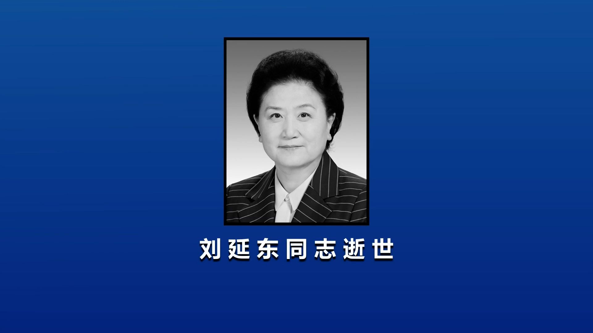 刘延东同志逝世