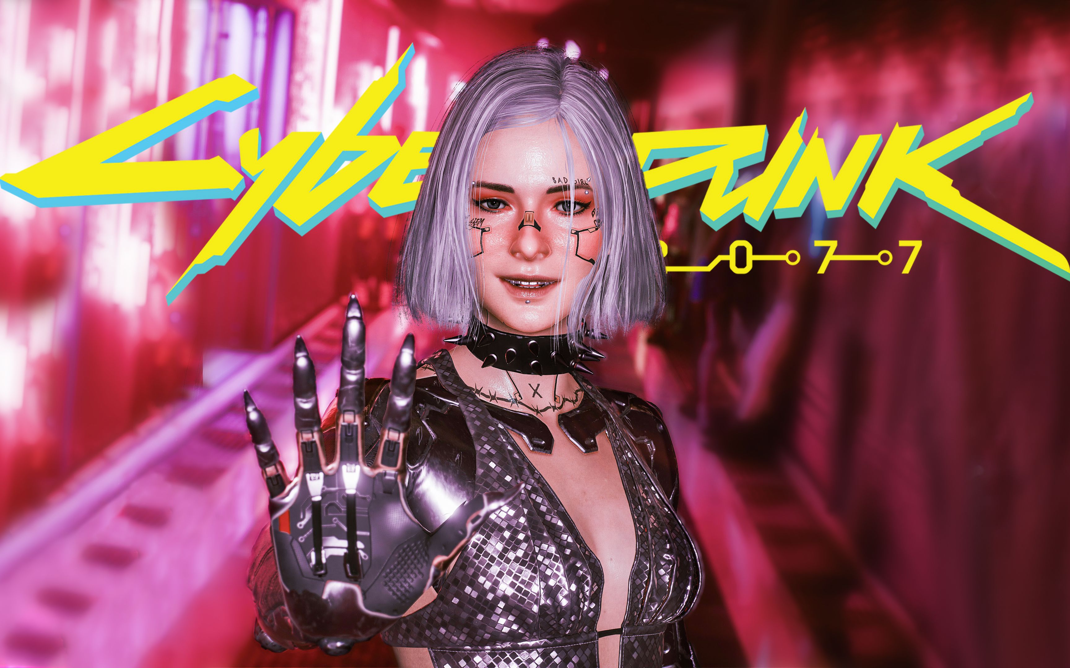 赛博朋克2077 开敞篷石中剑 带npc小姐姐环游夜之城 最高时速733km/h