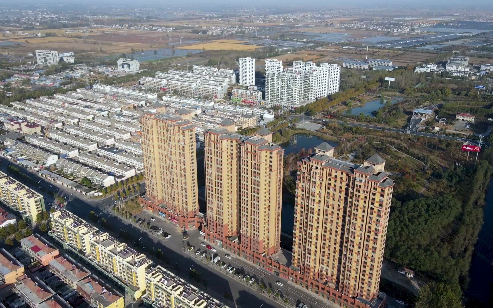 航拍:灌云乡村——伊山镇王圩村