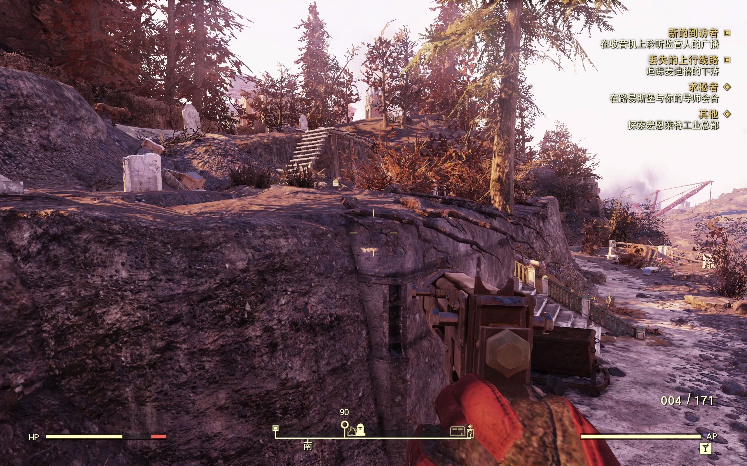 辐射76,发现一只闪光黑鲁加,白化混种犬