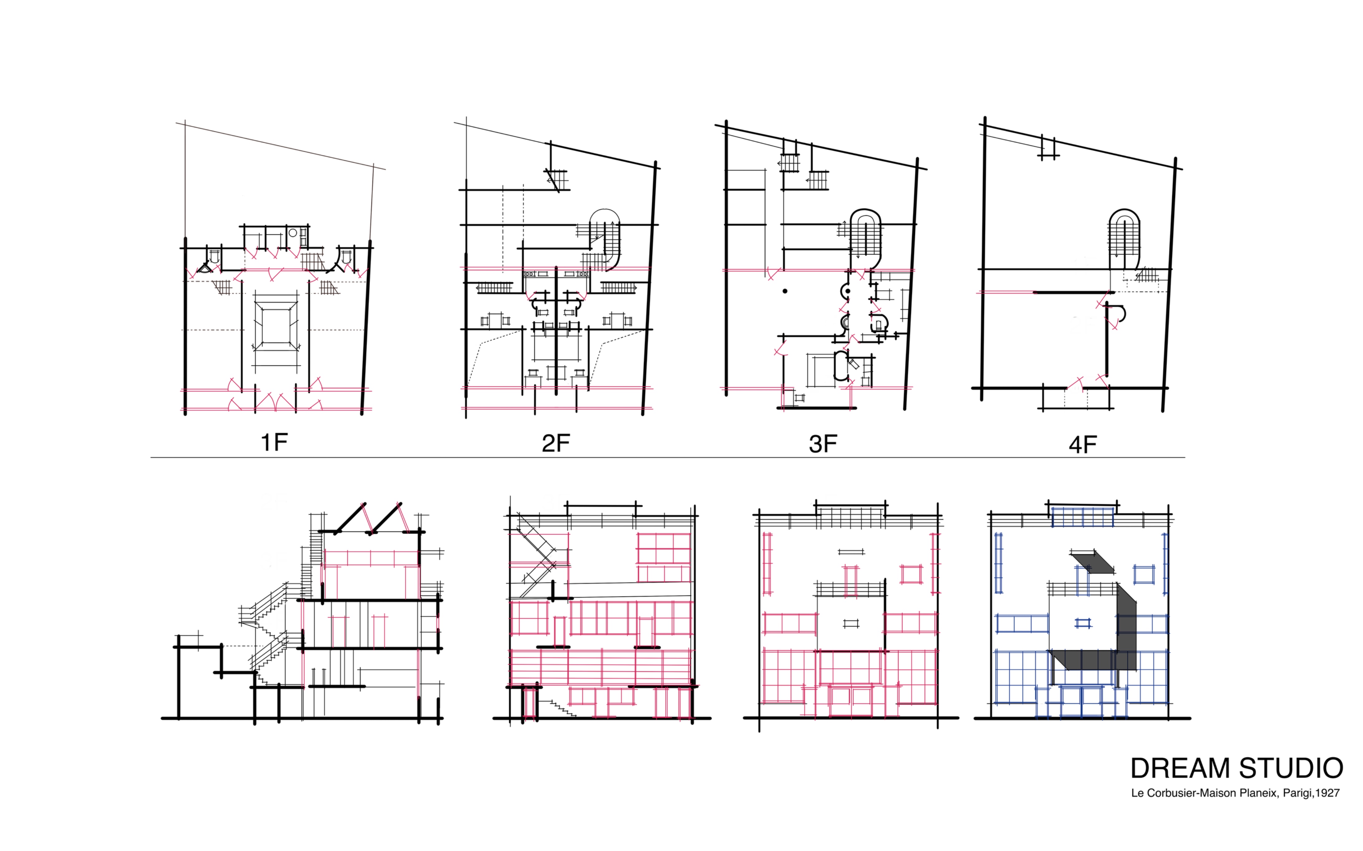 建筑设计01建筑大师:勒ⷦŸ兩ƒ西耶 Maison Planix复式公寓哔哩哔哩bilibili