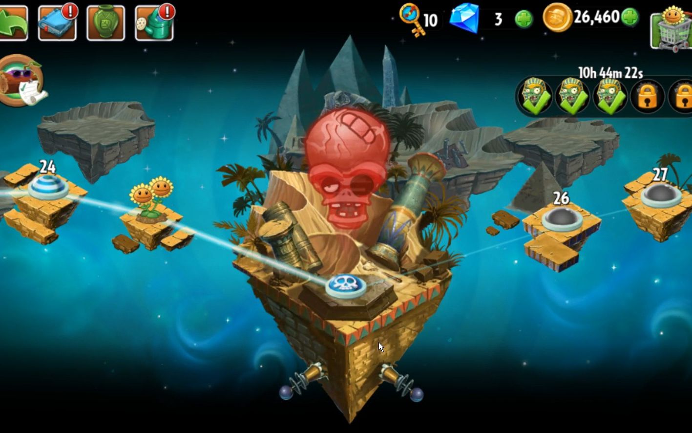 【pvz 2】远古埃及第24_25天_植物大战僵尸2国际版全流程