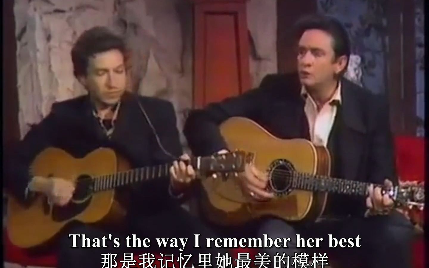 [图]Bob Dylan & Johnny Cash - Girl From the North Country 中英字幕