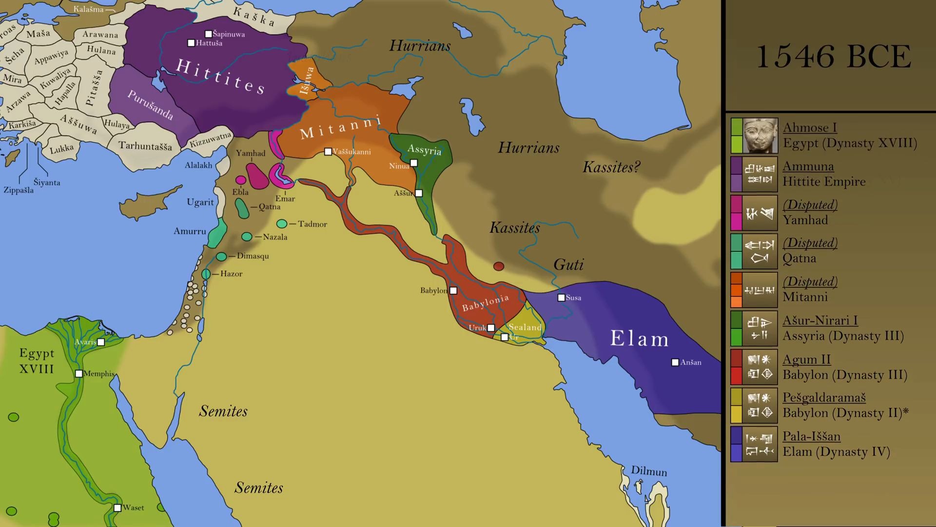 【历史地图】中东列国历代疆域变化图 青铜与古典时代 新版本 (公元前3500年公元628年)哔哩哔哩bilibili