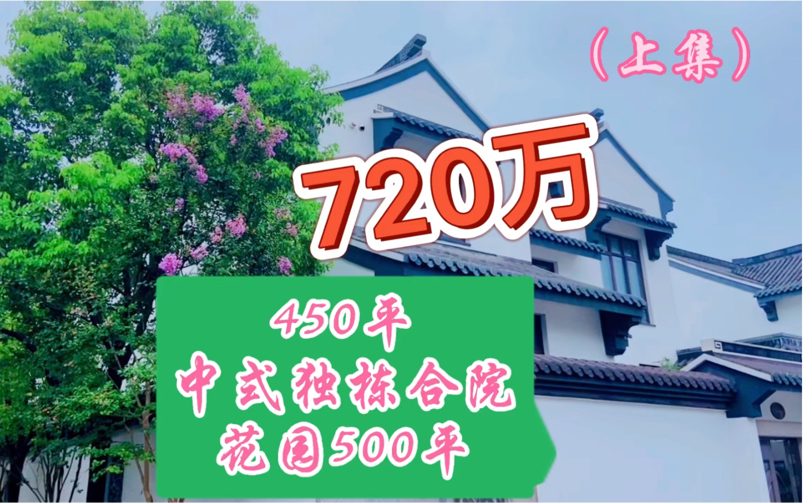 450平建筑面积,500平花园,上海宝山区隔壁的太仓浏河古镇中式合院.哔哩哔哩bilibili