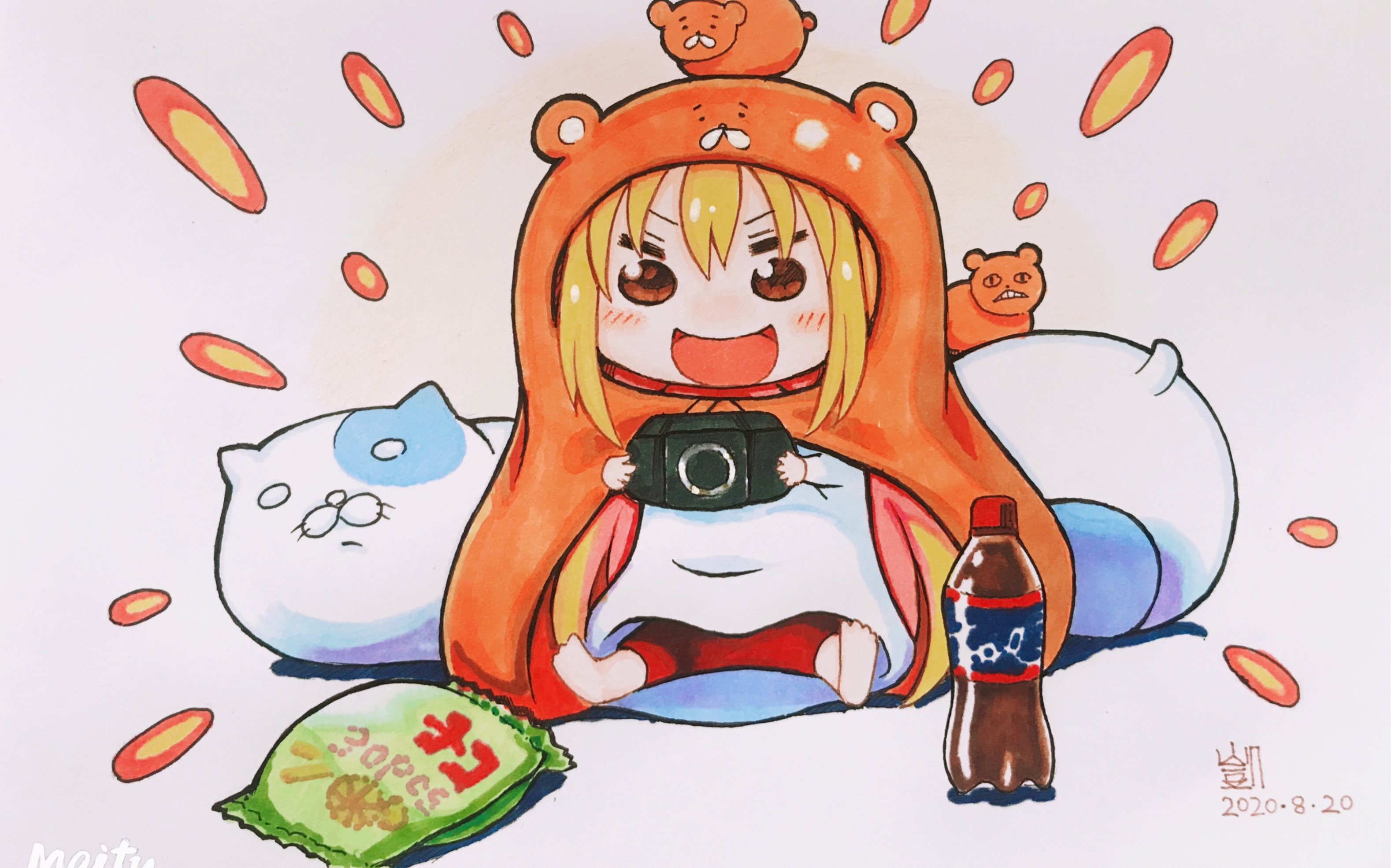 用马克笔画啦一只小埋_哔哩哔哩_bilibili