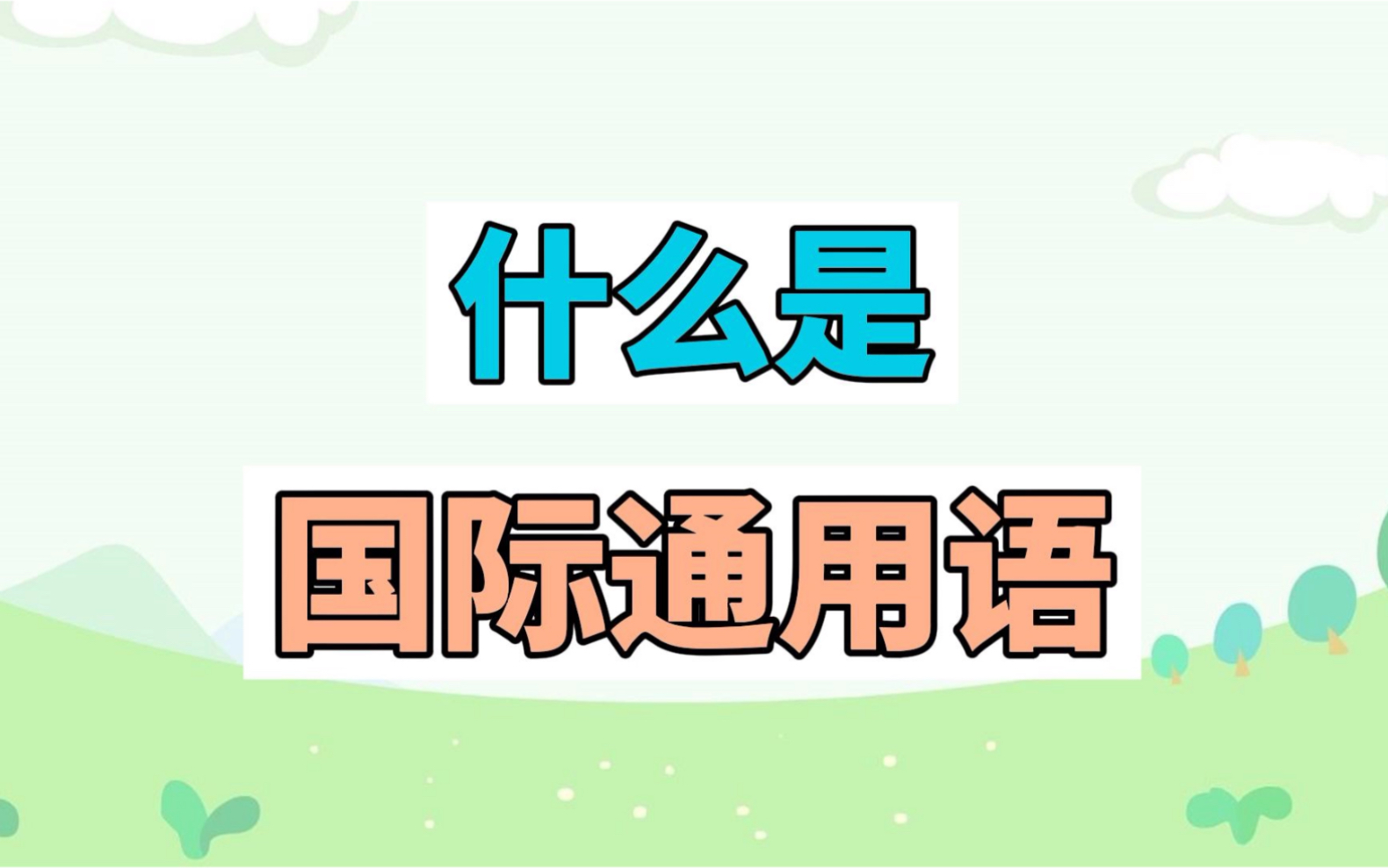 什么是国际通用语?哔哩哔哩bilibili