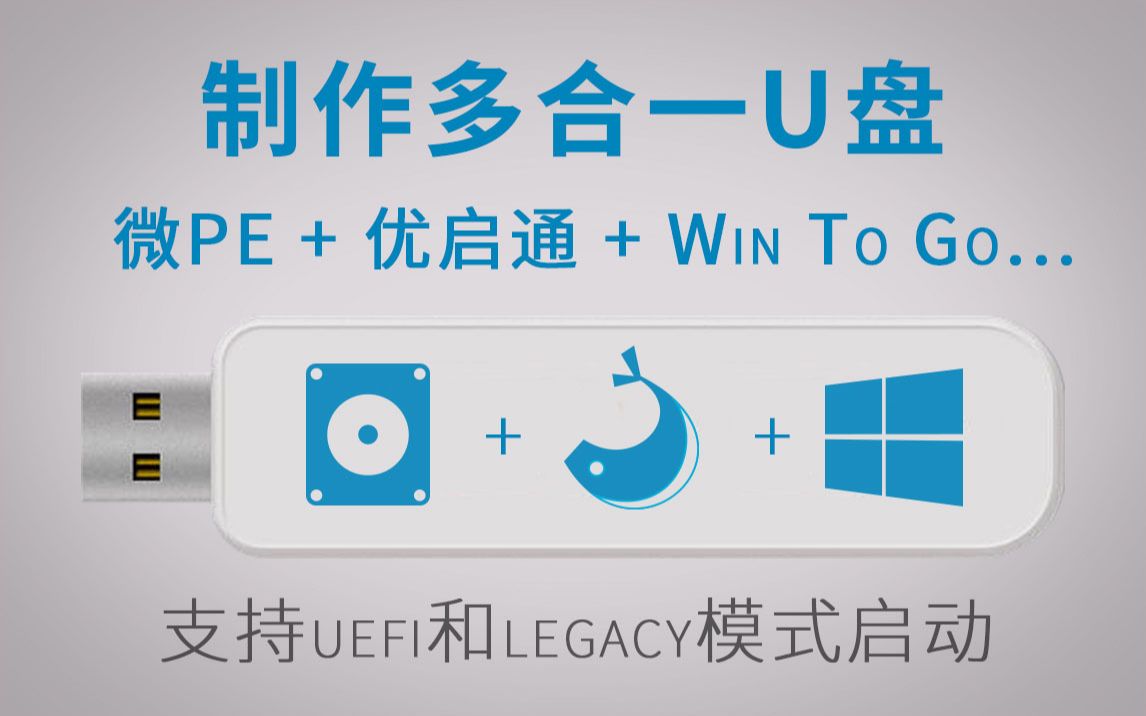 一个U盘安装多个PE系统+Win To Go支持uefi和legacy模式启动