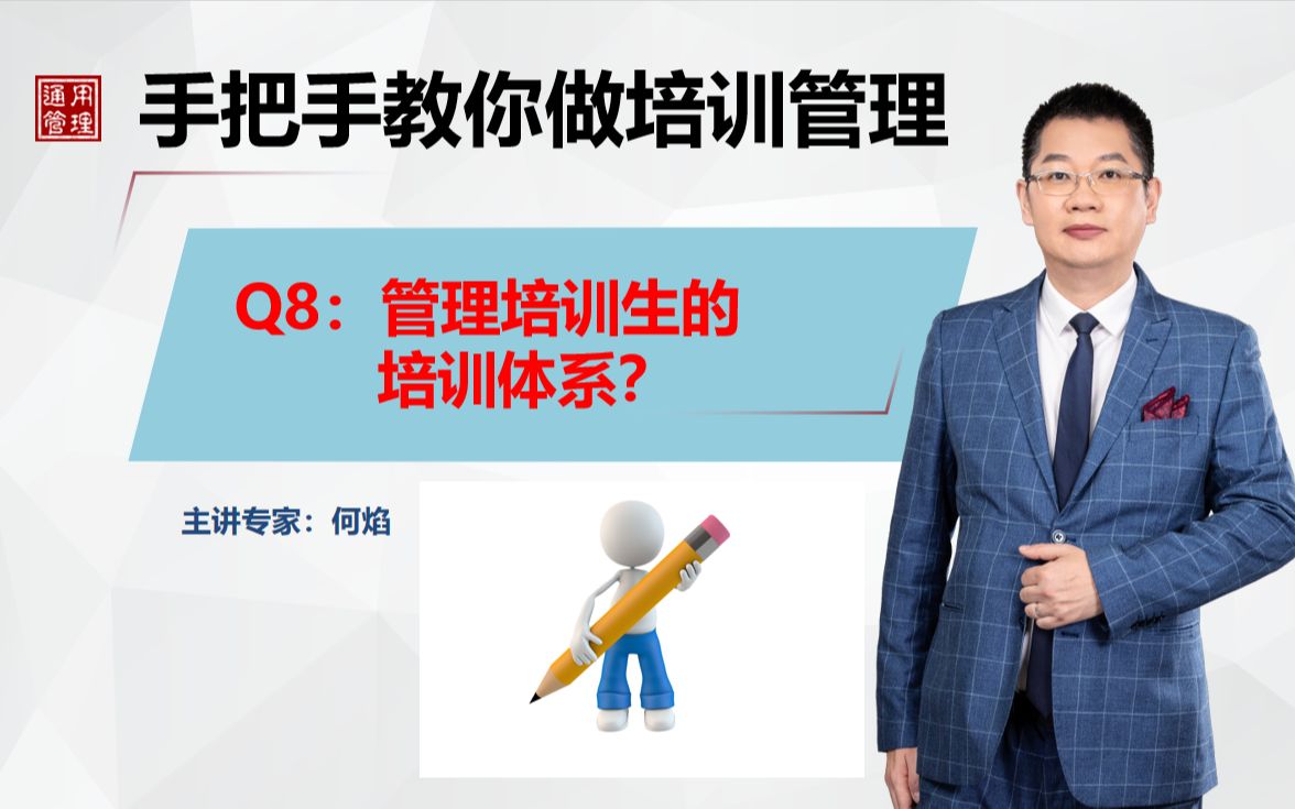 [图]Q8：管理培训生的培训体系？95后管培生普遍自我意识强烈，管培生培训内容可以是“7个ME”步骤，何焰老师讲解培训管理的49个问题