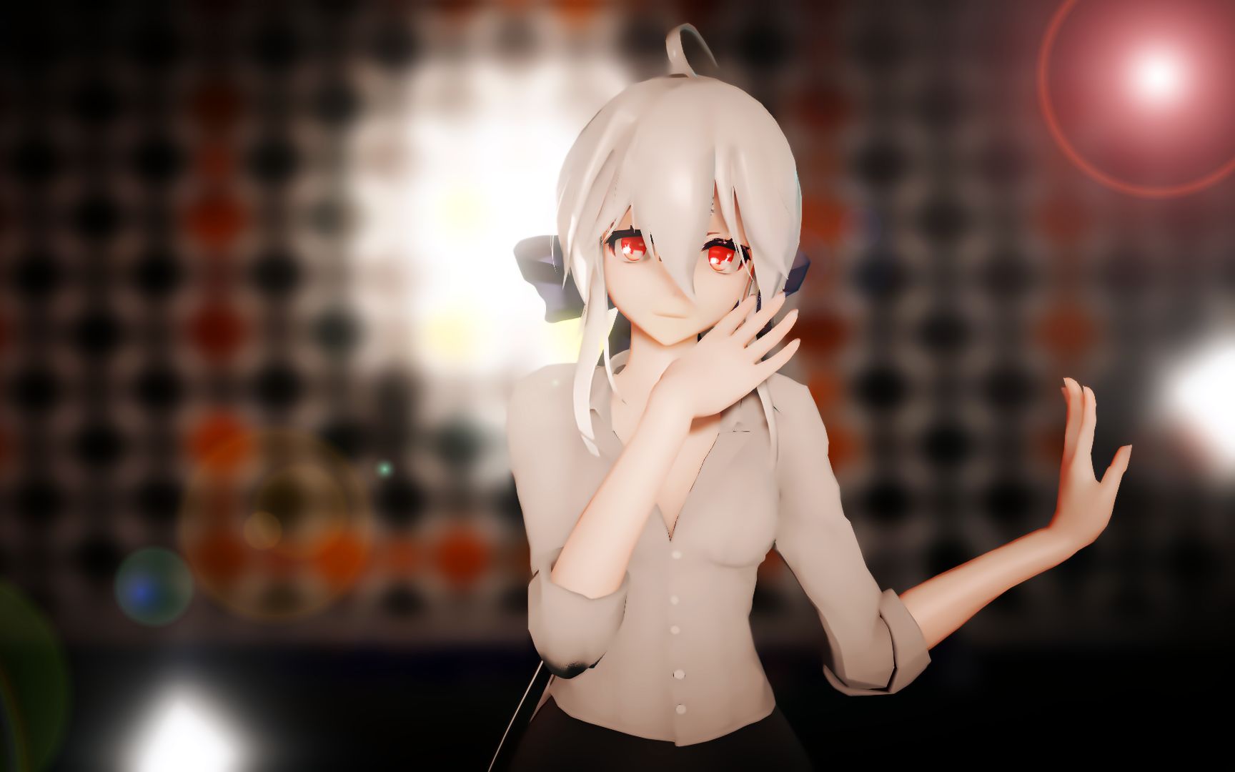 mmdshakeit白发红瞳这就是二次元吗i了i了
