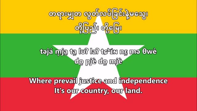 缅甸国旗国歌图片