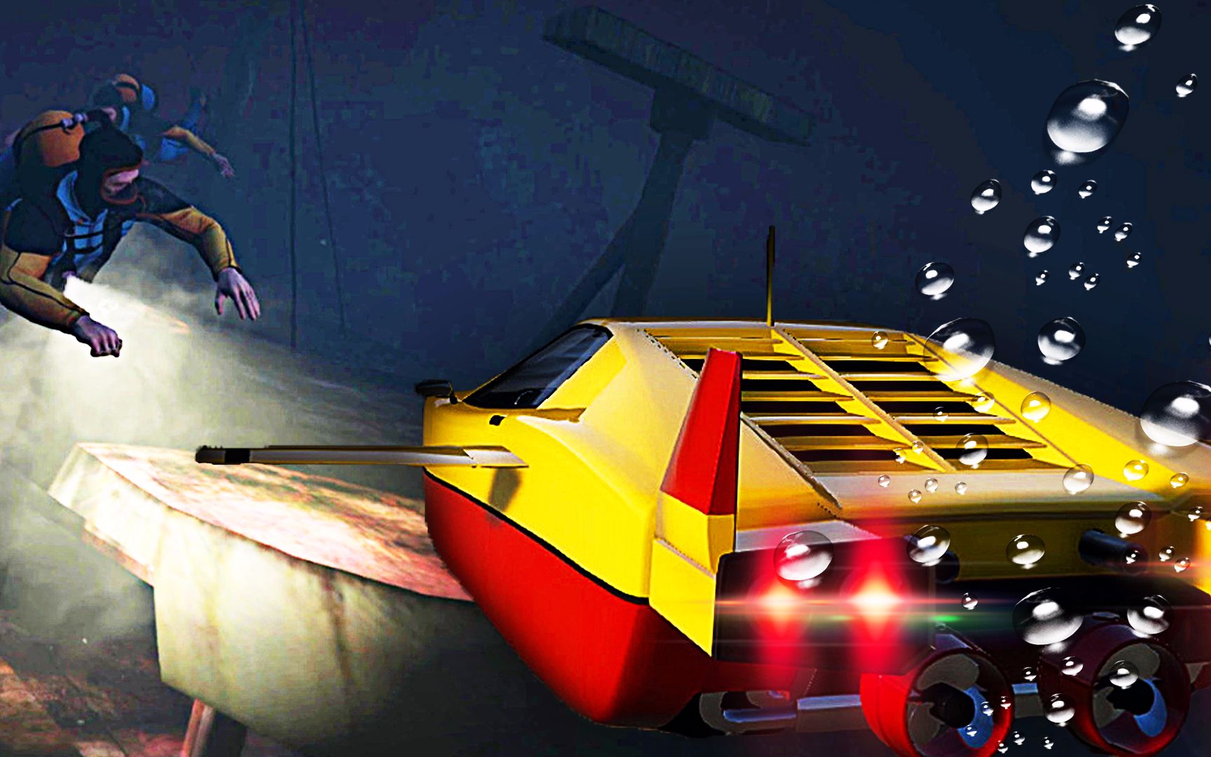 【屌德斯&小熙】 gta5 全新黑科技变形潜水艇汽车登场!