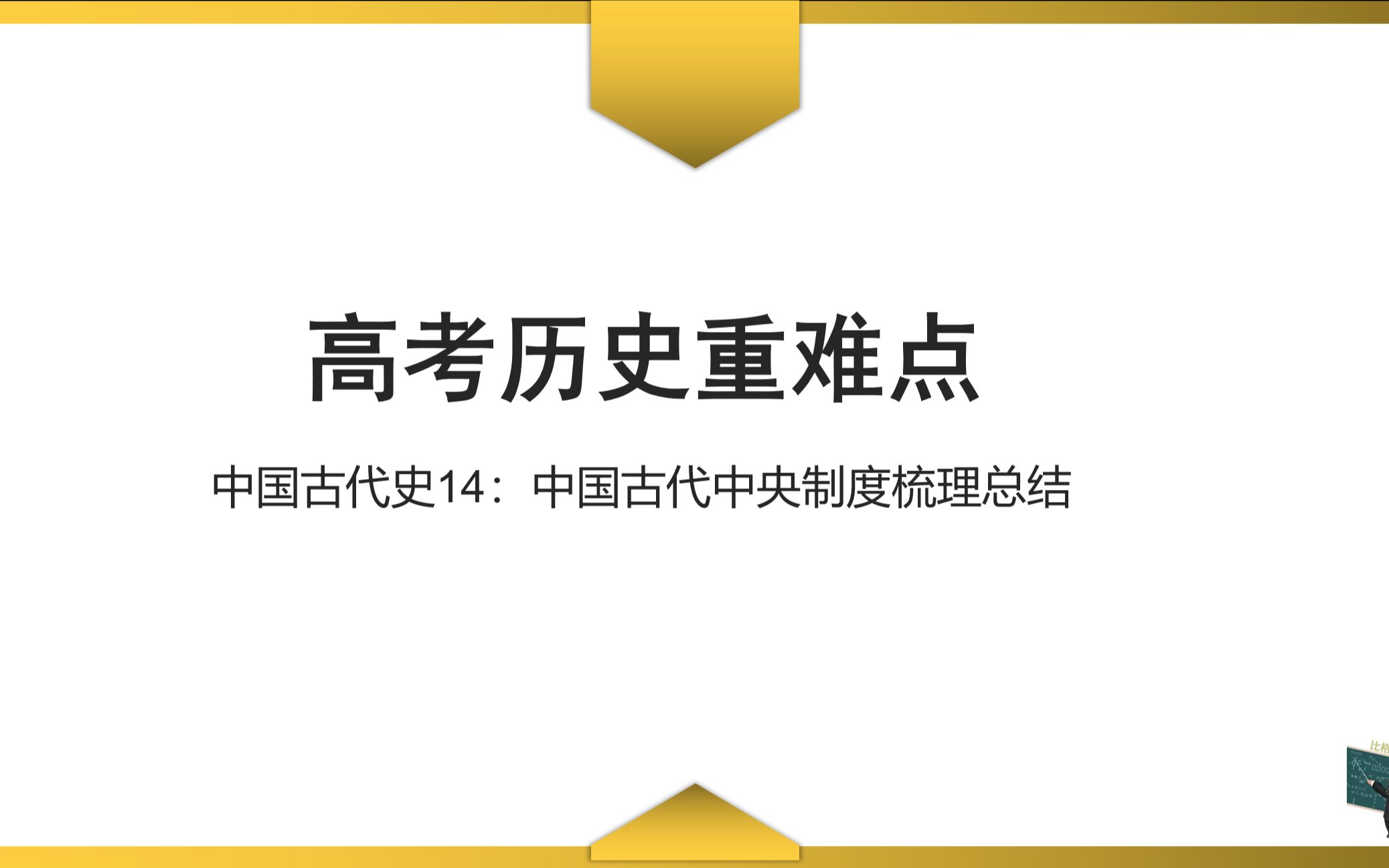 [图]【高考历史重难点】中国古代史14：中国古代中央制度梳理总结