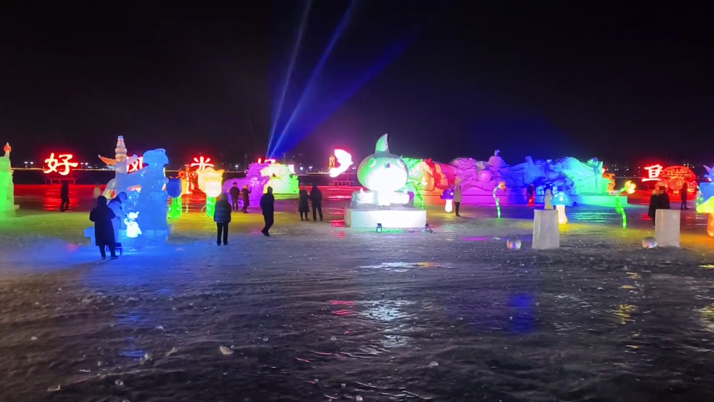 吉林市冬季夜景照片图片