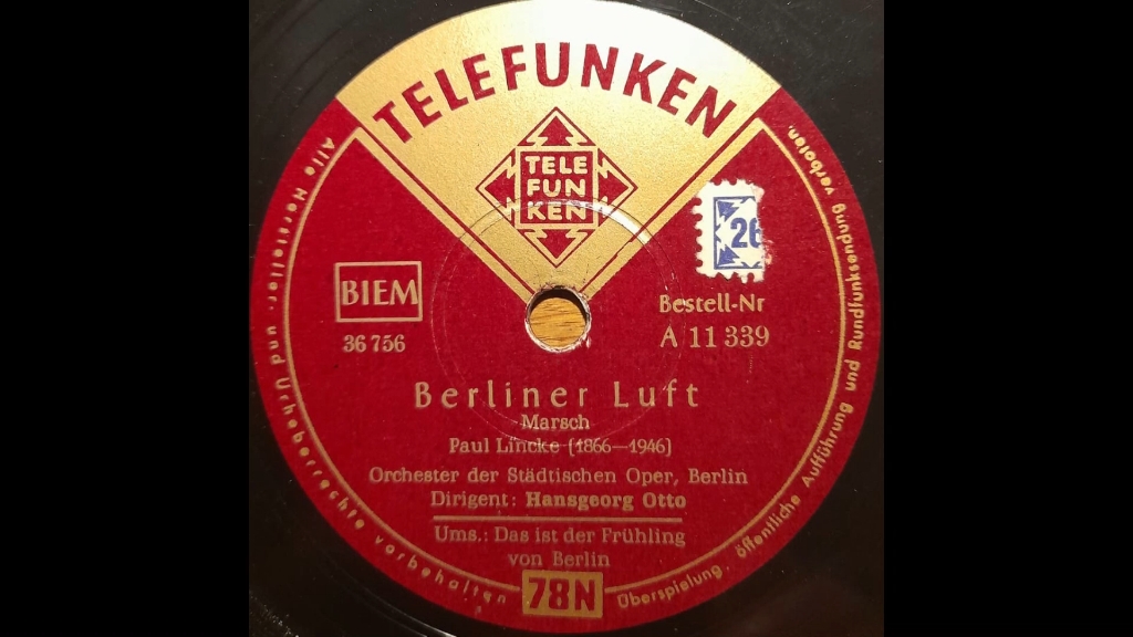 [图]【普鲁士进行曲】Berliner Luft 柏林的空气（老唱片）