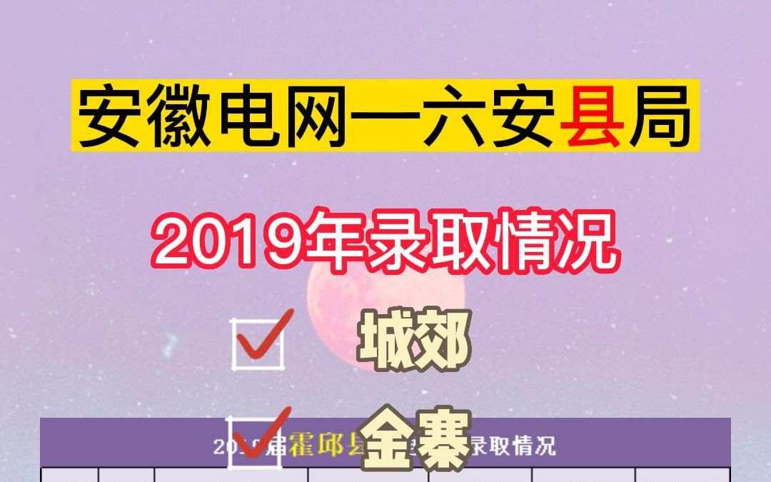 国网安徽19年部分录取情况—六安县局哔哩哔哩bilibili