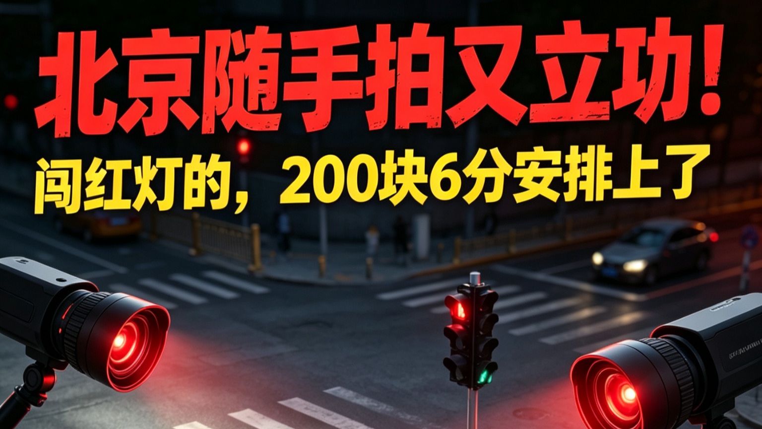 北京“随手拍”又立功！这几位闯红灯的，200块6分安排上了🚨