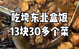 Download Video: 东北路边打工人盒饭，13块30多个菜随便！你觉得贵吗？