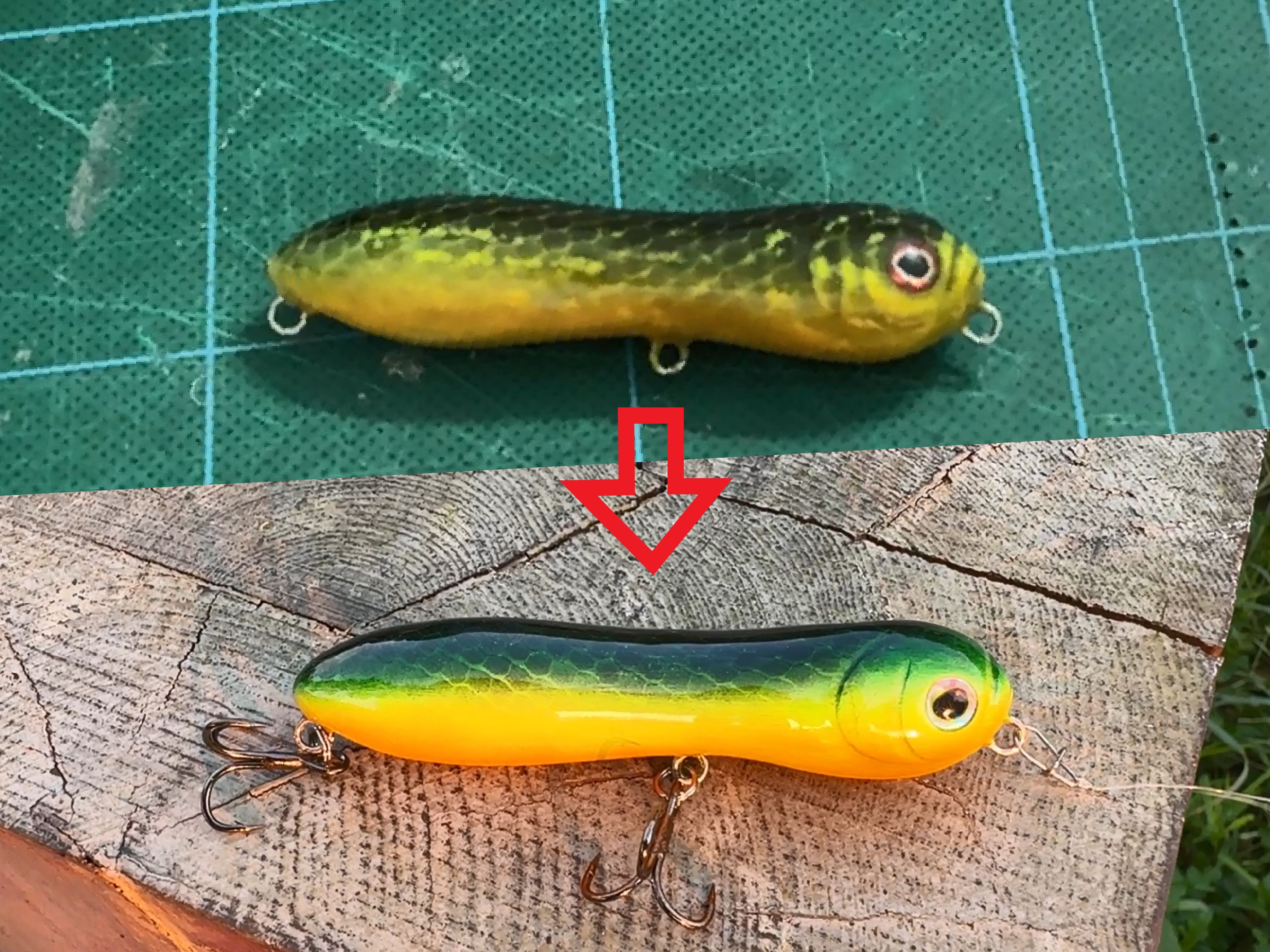 手工路亚饵完美涂层 水面系之子狗