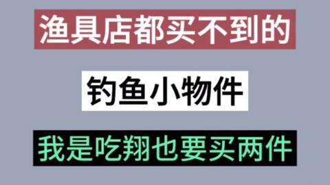 10件钓鱼小物件_哔哩哔哩_bilibili