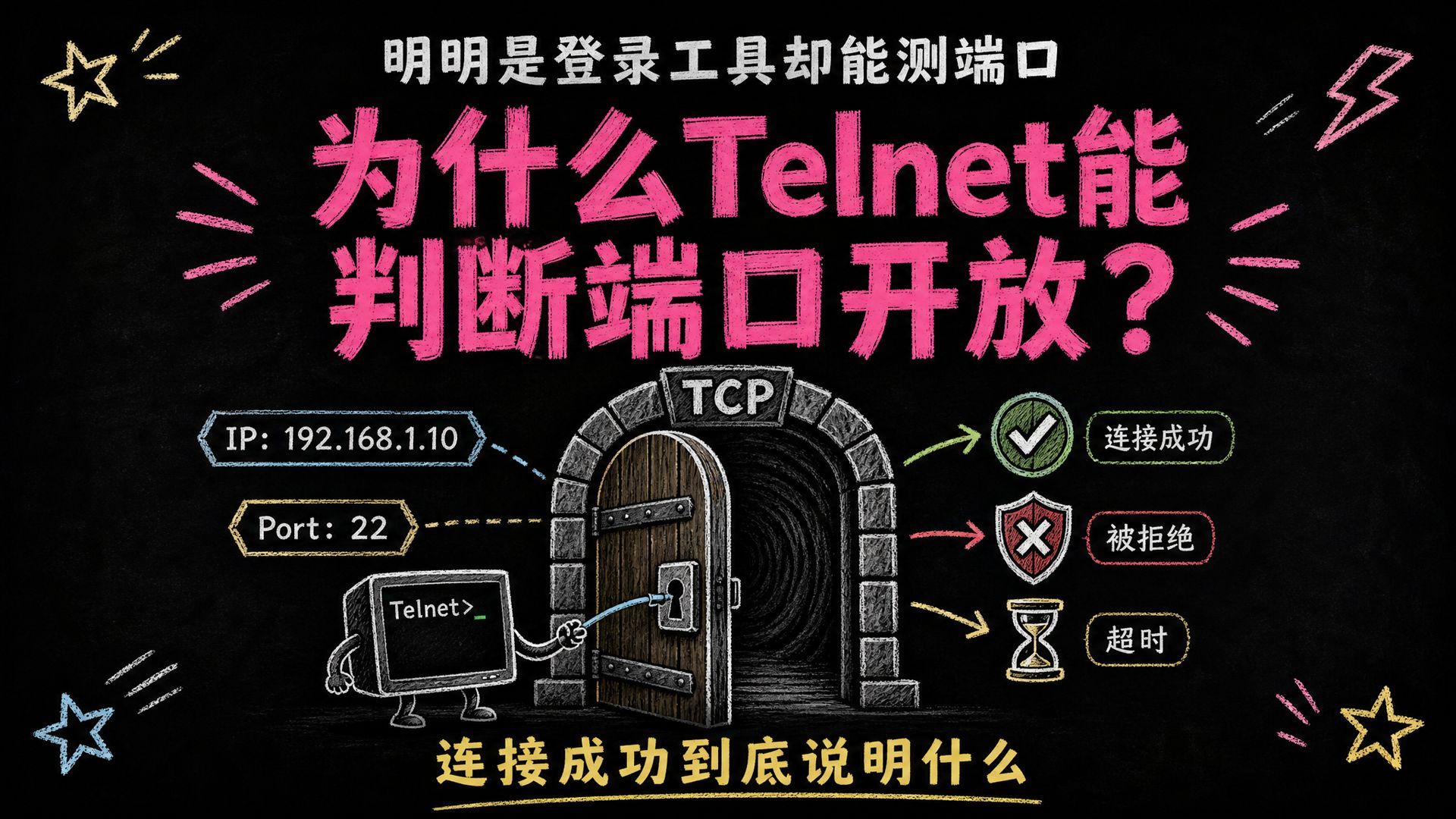 为什么Telnet能判断端口开放?