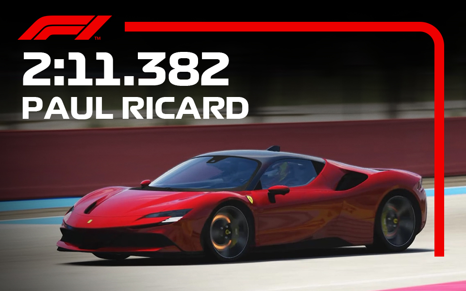 法拉利sf90试跑f1法国站赛道