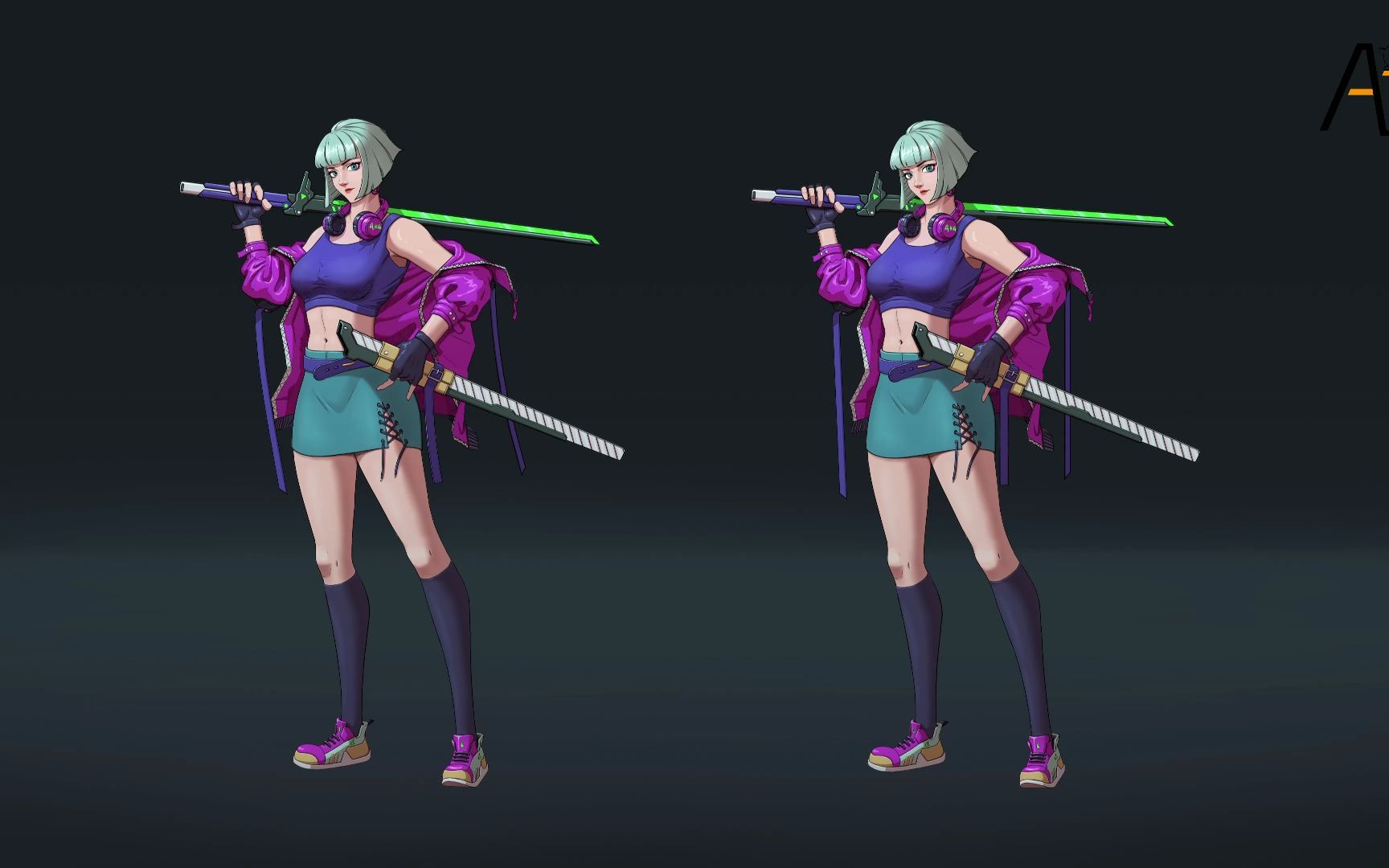 自己画的角色spine动画练习