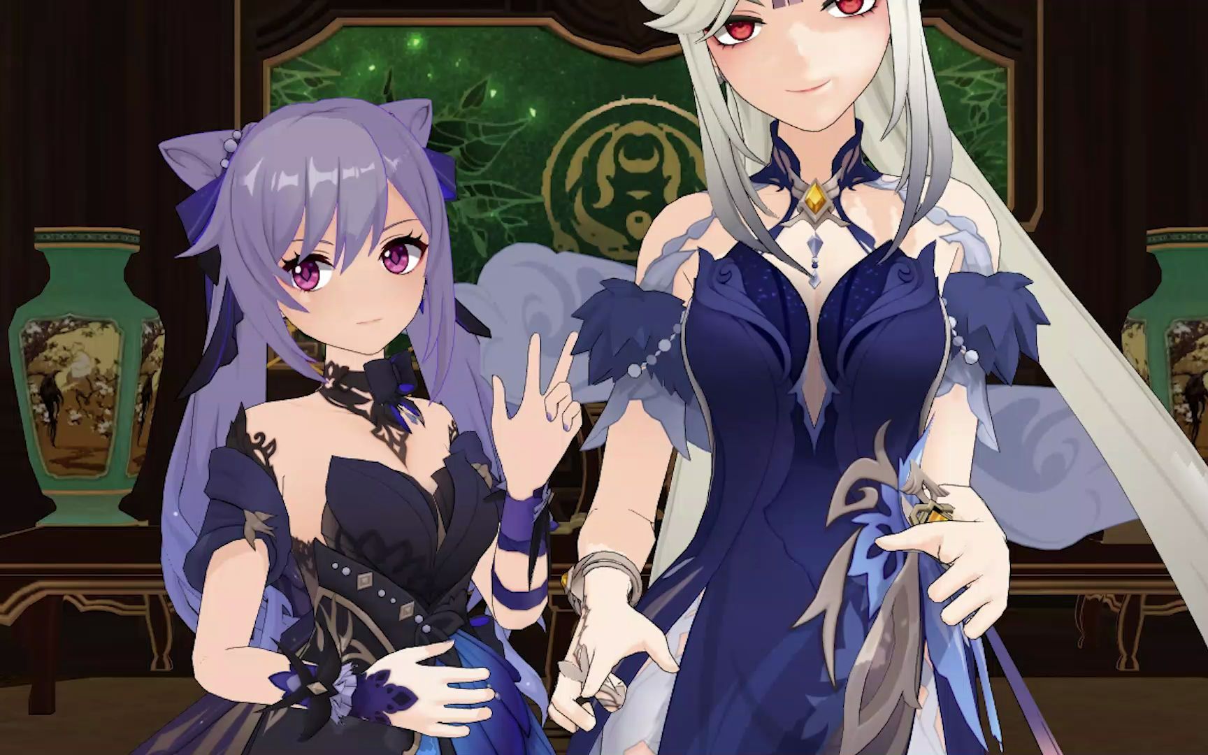 mmd凝光刻晴双人摇