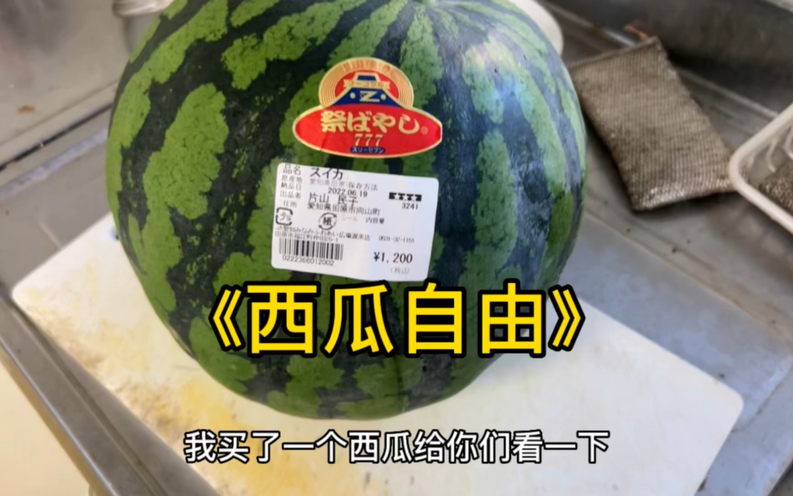 在日本花1200日元就能实现西瓜自由?切开以后居然是这样的...哔哩哔哩bilibili