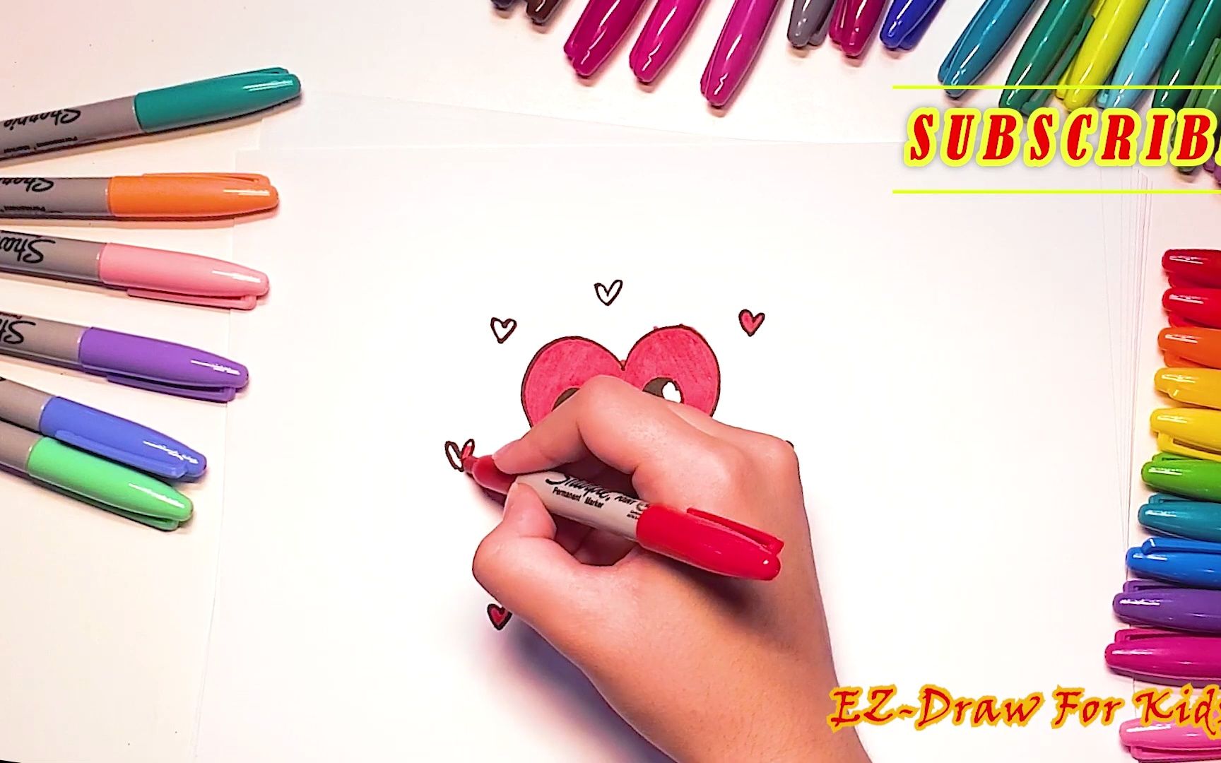 简笔画一步一步教你学画情人节心形一看就会的简笔画超简单丨绘画丨