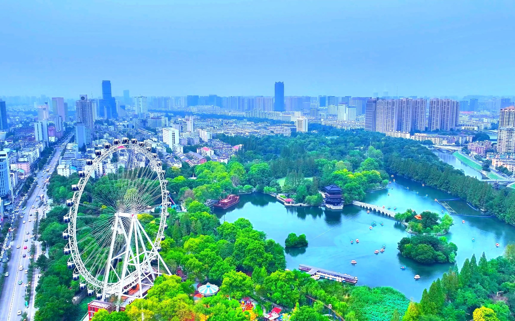 大疆御3pro航拍 合肥环城公园