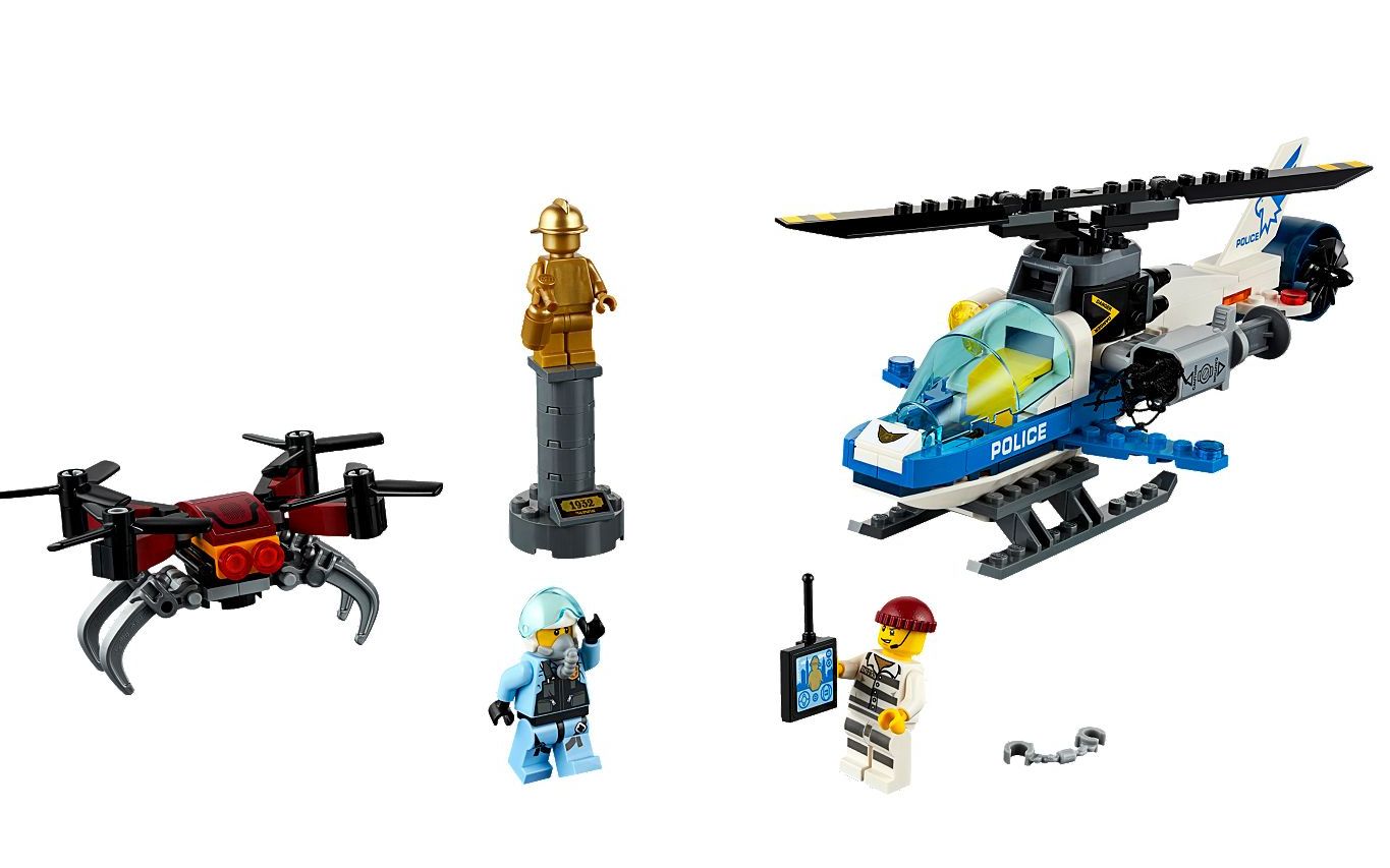 乐高lego60207城市系列空中特警无人机追击2019速拼评测