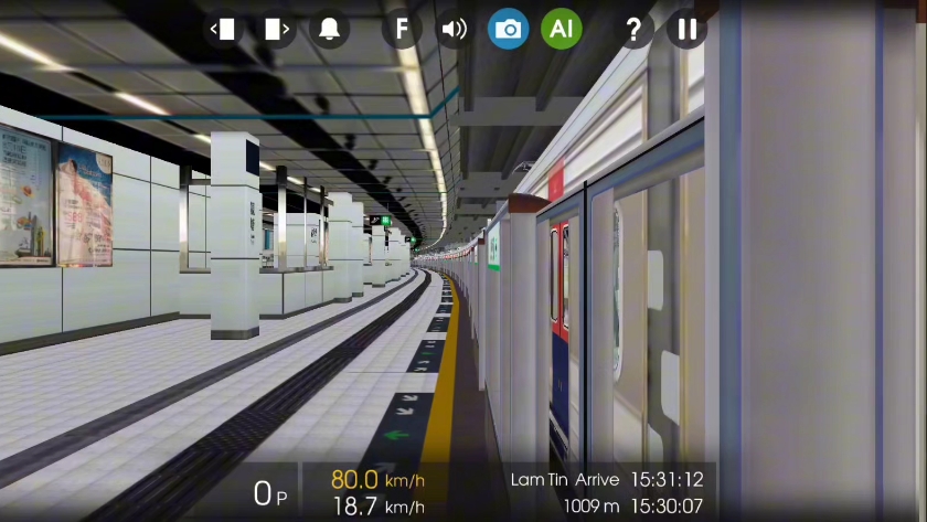 【hmmsim2】港铁观塘线mtr311000型列车出观塘站