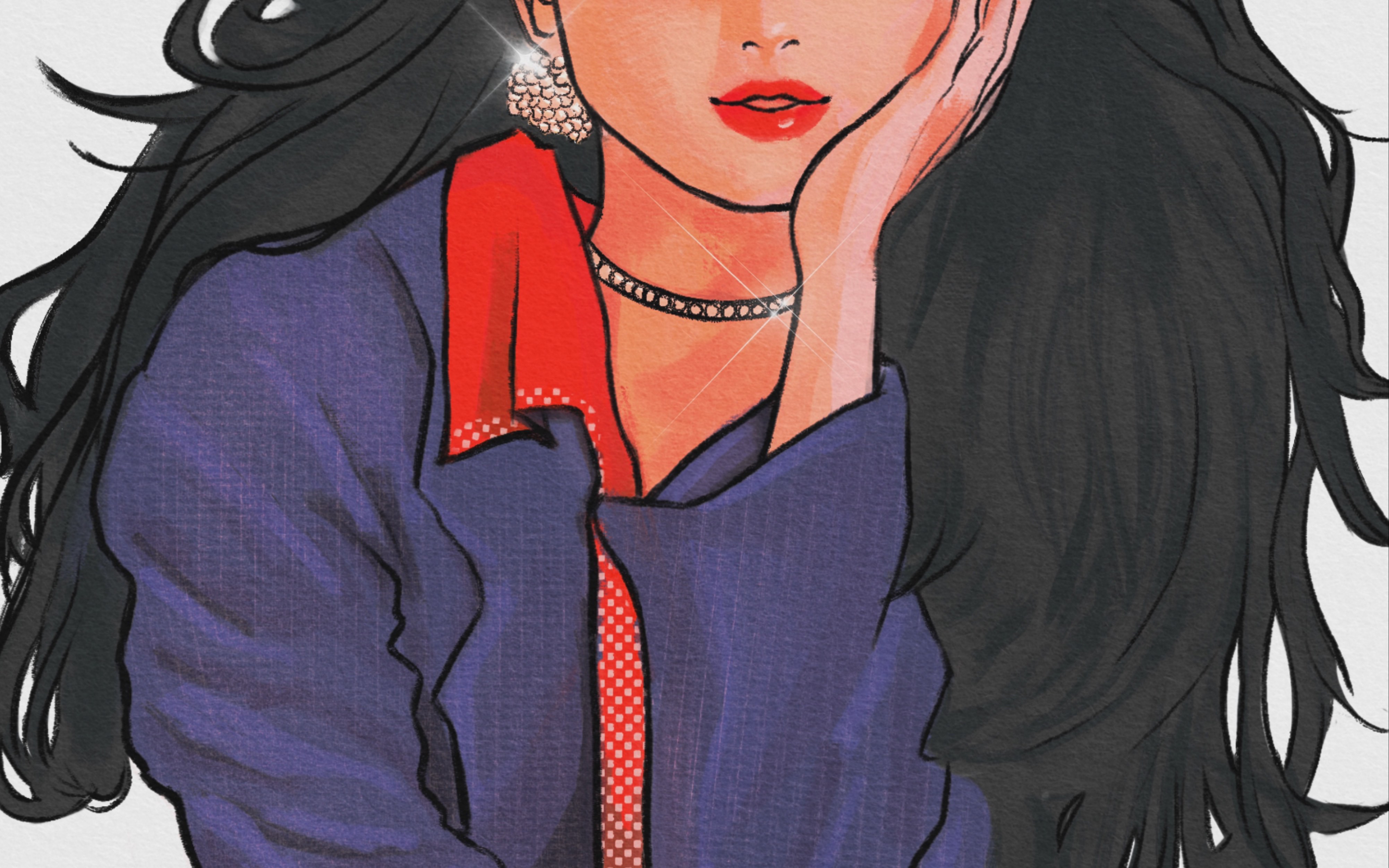 当你用非常昭和的画风画一个港风小姐姐_哔哩哔哩_bilibili