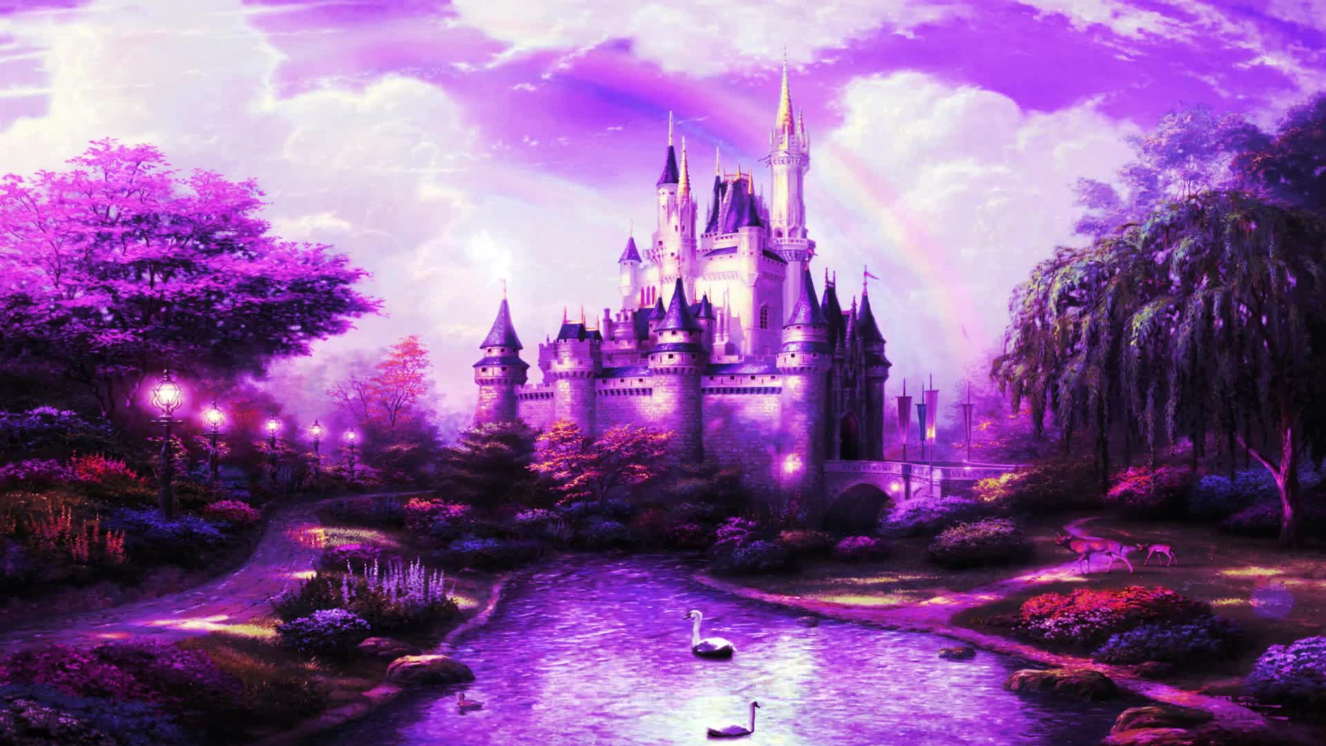 城堡天鹅湖高清led大屏晚会背景视频素材免费下载_哔哩哔哩_bilibili