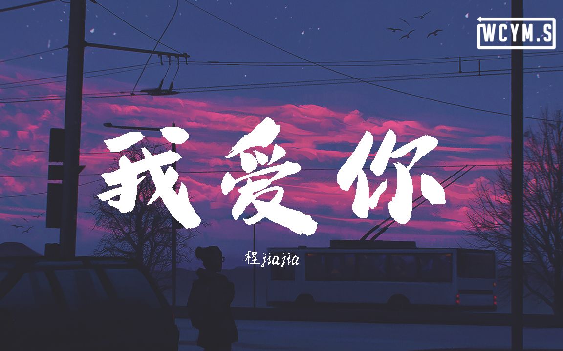 [图]程jiajia - 我爱你【動態歌詞/Lyrics Video】