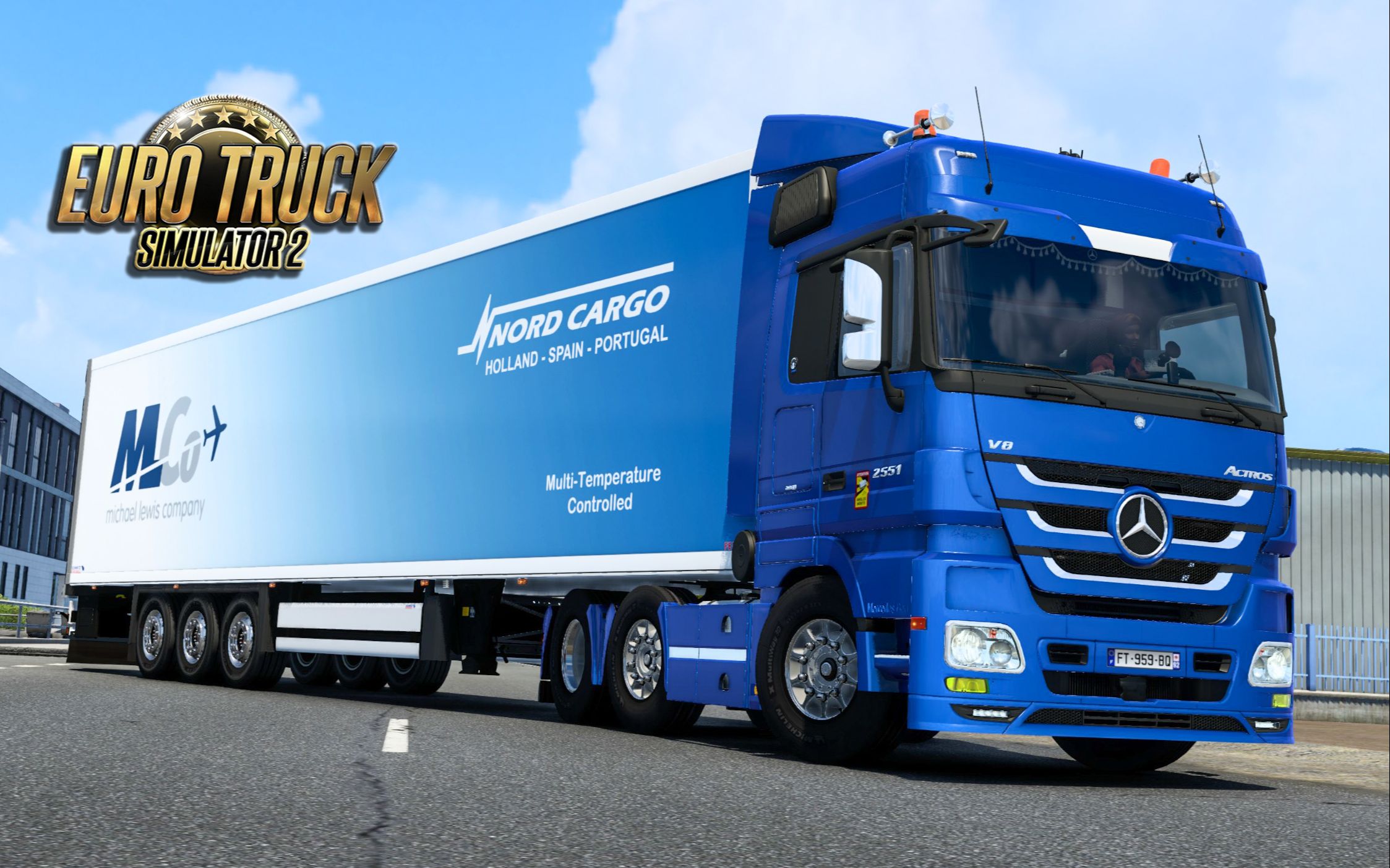 《欧洲卡车模拟2》驾驶奔驰actros mp3运输干酪去巴利亚多利德 