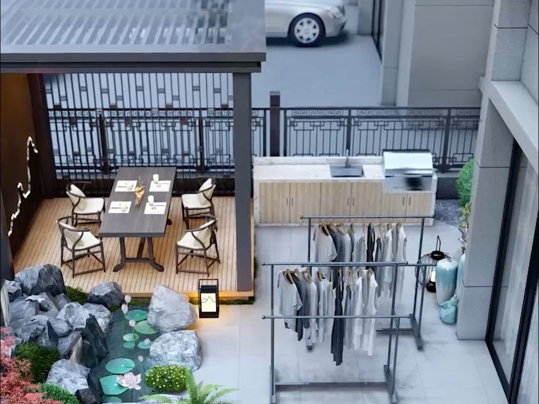 这院子设计完 连晒衣服都觉得很优雅!
