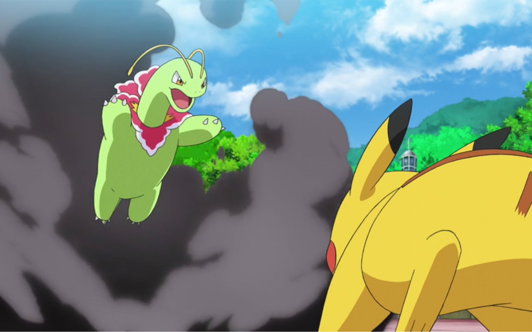 宝可梦新无印第20集大竺葵vs皮卡丘