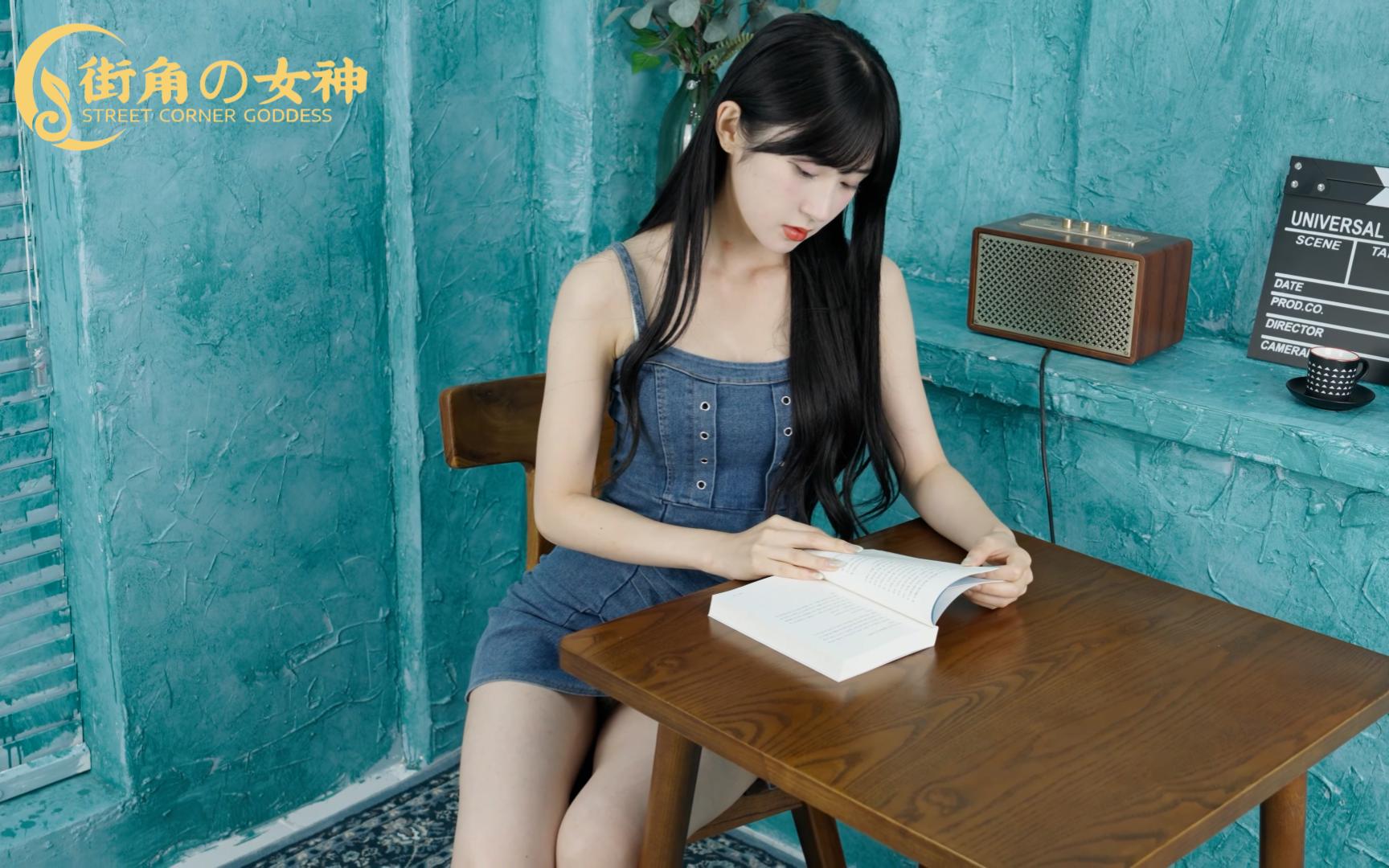 【颜值】女神范十足,清纯学妹牛仔连衣裙穿搭.