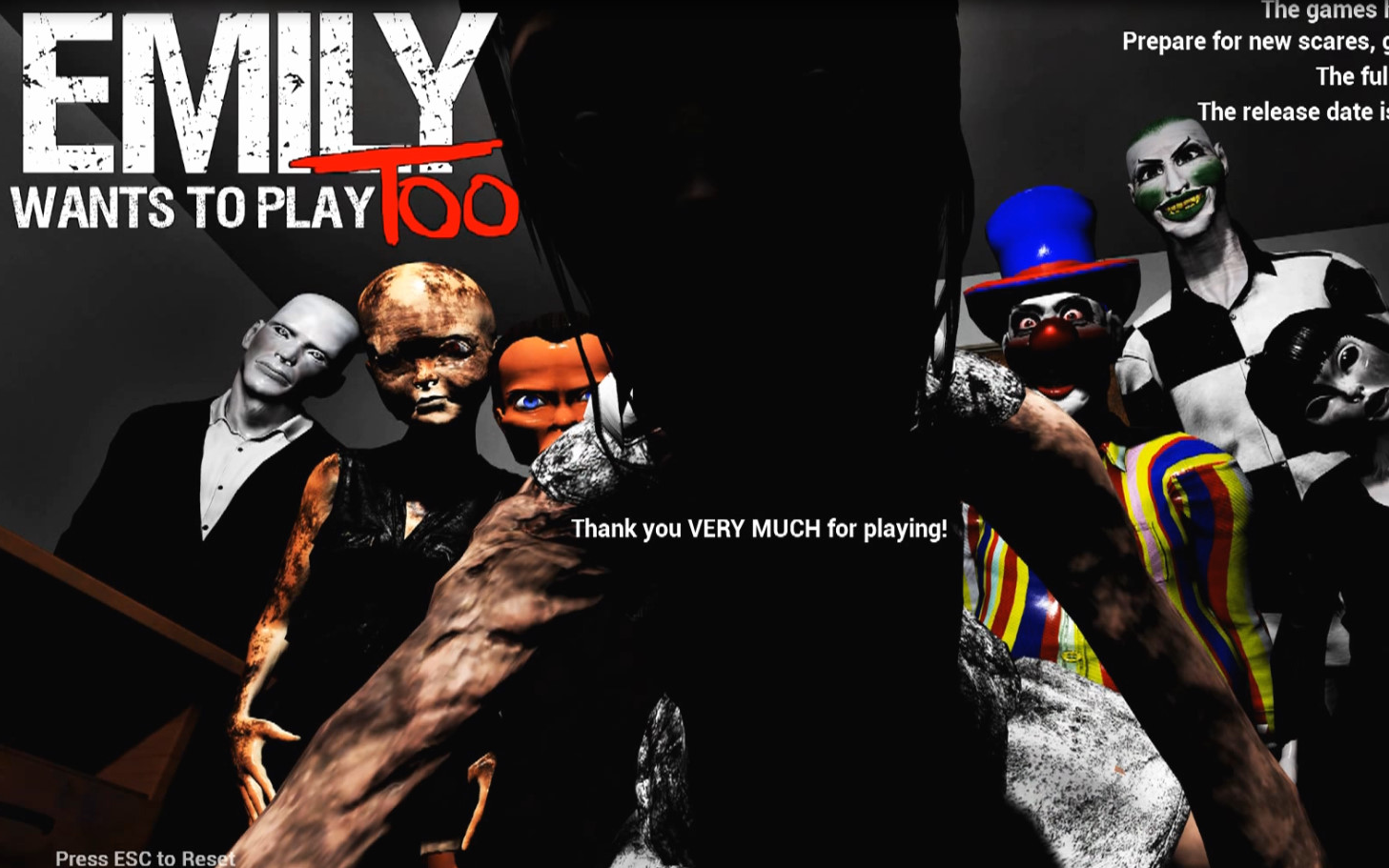 艾米丽玩闹鬼2demo版丨醒醒你已经被我们七个包围了